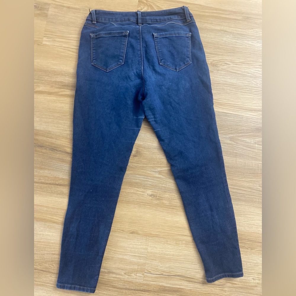 ❤️❤️d.Jean Ultra High Waisted Blue Denim Straight Leg Skinny Stretch Jeans - Picture 4 of 8